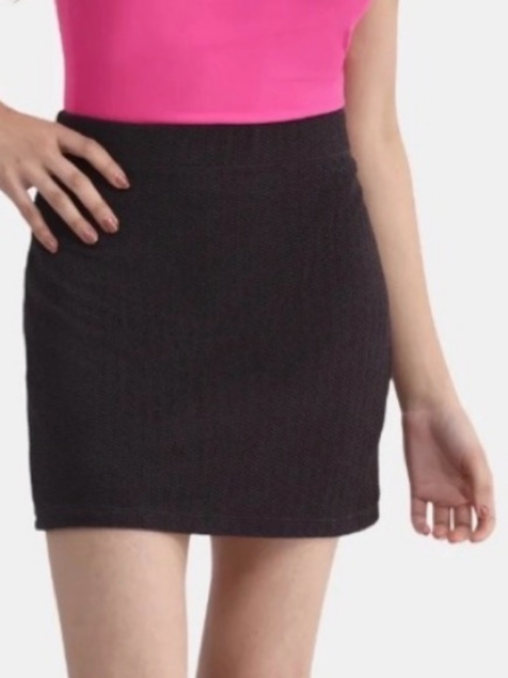 NWT No Boundaries Rich Black No Crinkle Swim Coverup Skirt - Size Medium